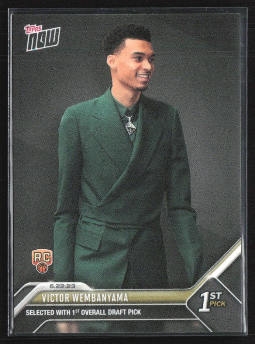 Victor Wembanyama 2023-24 Topps Now Draft Night RC C #D-1 San Antonio Spurs