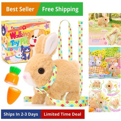 Easter Plush Bunny Toys Electronic Bunny Toy with Sounds,Wiggling Ears,Hoppin...