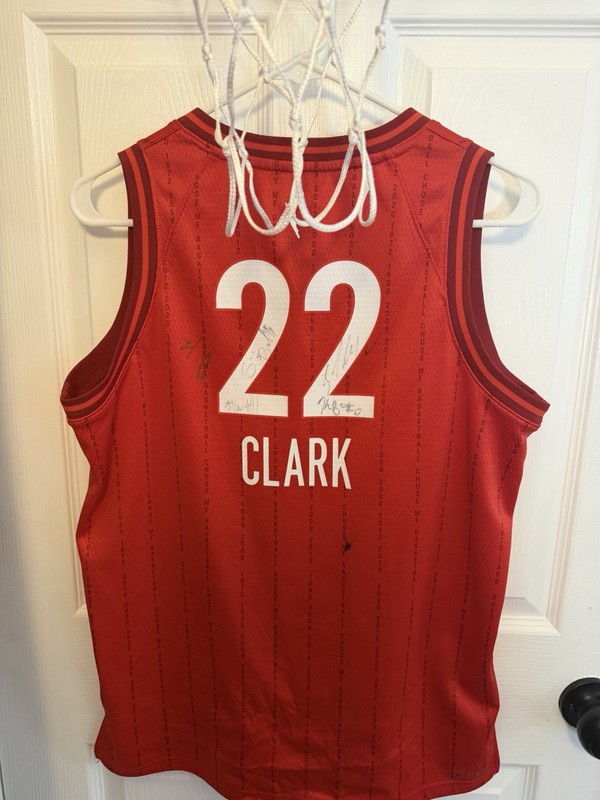 Nike Indiana Fever Clark #22 Red Autographed Original Basketball Jersey