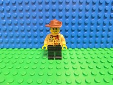 Lego Johnny Thunder Minifigure Logo On Back Adventurers adv010a CMF Lot RARE !!!
