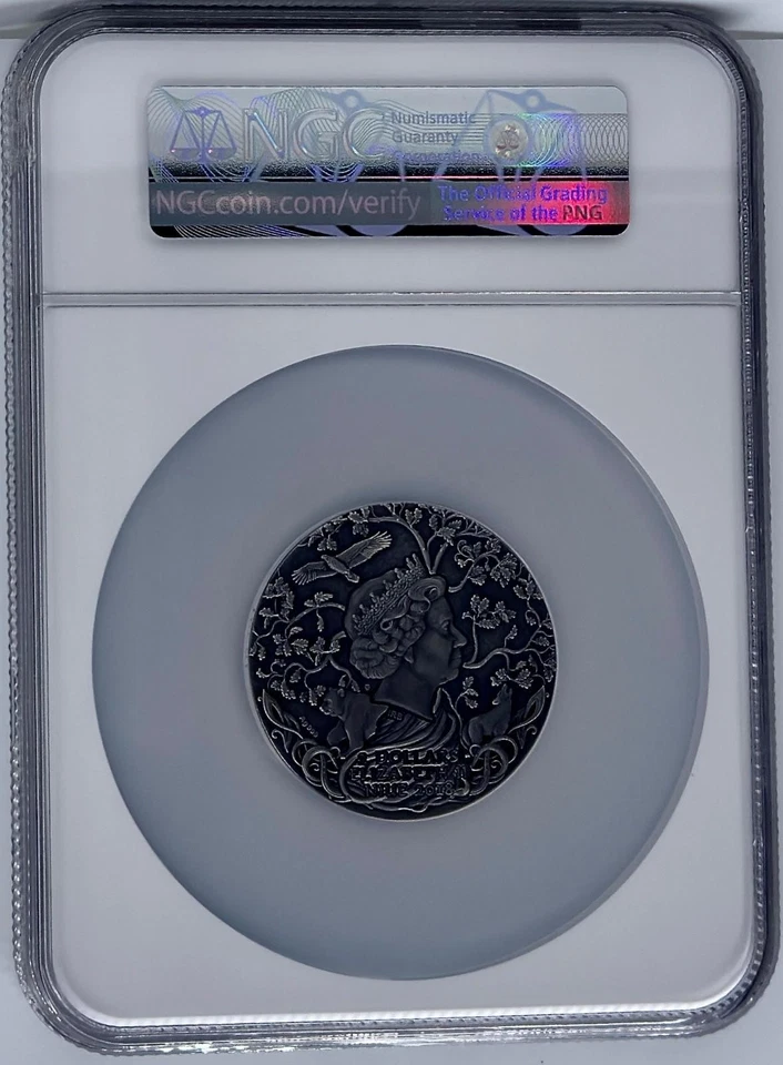 Perun Slavic Gods $2 Silver 2 Oz  coin 2018 MW Niue NGC MS 70 Antiqued  500 Mint - Image 2 of 2