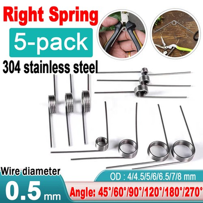#ad Torsion Spring Stainless Steel Rebound Spring Pressure Twisting Clamp Wire 0.5mm $8.99