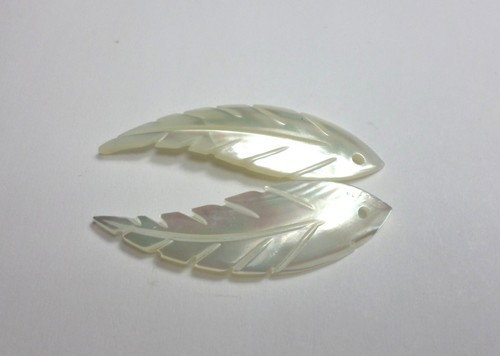 2 Sets Natural MOP Leaves /Angel Wings Earrings, Pendants, Necklaces, NEW/NICE - Picture 11 of 15