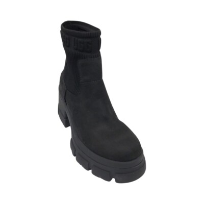 UGG BROOKLYN CHELSEA Black LEATHER WATERPROOF WOMEN'S BOOTS