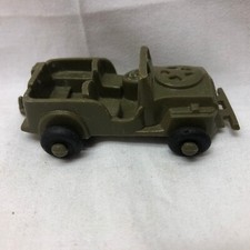 Vintage Lido Plastic Olive Green Jeep