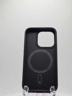 Torras Shockproof iPhone 15 Pro Case - Black w/ Customizable Buttons