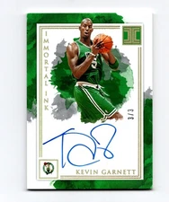 2019-20 Panini Impeccable Basketball Kevin Garnett 3/3 Immortal Ink Celtics