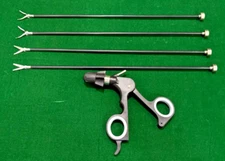 4pc Laparoscopic Maryland/ Curved Scissor Insert 5mmx330mm with Handle Reusable