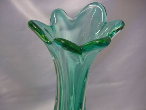 Murano Sommerso uranium glass vase Venetian glass 1950~60's F/S from Japan - Picture 2 of 5