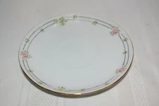 Vintage Lois Evans Hand Painted Saucer Floral Gilt Edge, Made in Iowa 1979