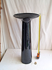 GRAND VASE ANNE NILSSON DESIGN STOCKHOLM IKEA 1999 VERRE NOIR Flowers DECO TBE