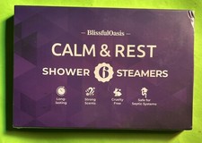 6 Aroma Therapy Calm  Rest Shower Steamers by Blissful Oasis Cruelty Free New