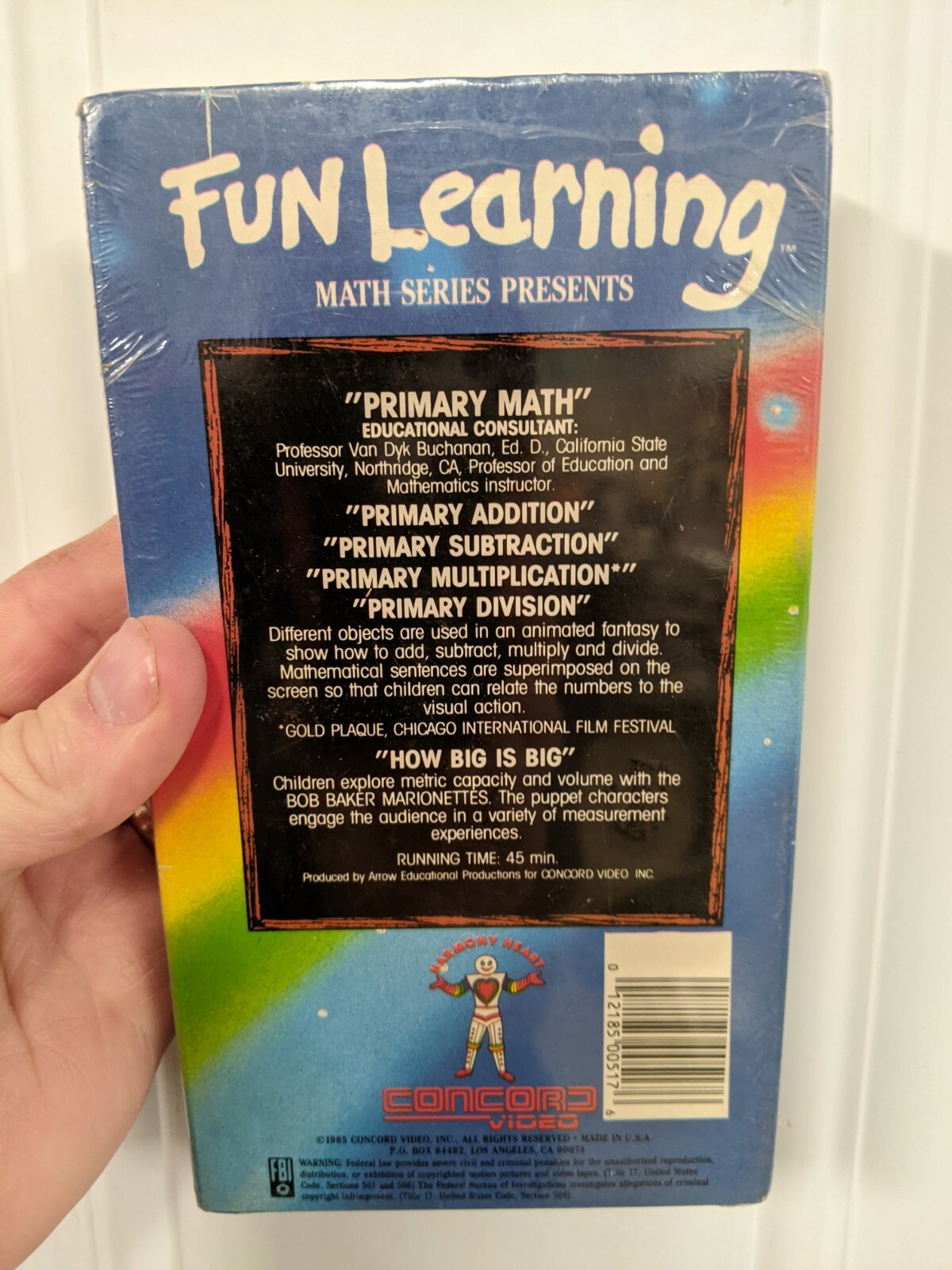 Fun Learning Primary Math VHS Concord Video 1985 Factory Sealed Rare ...