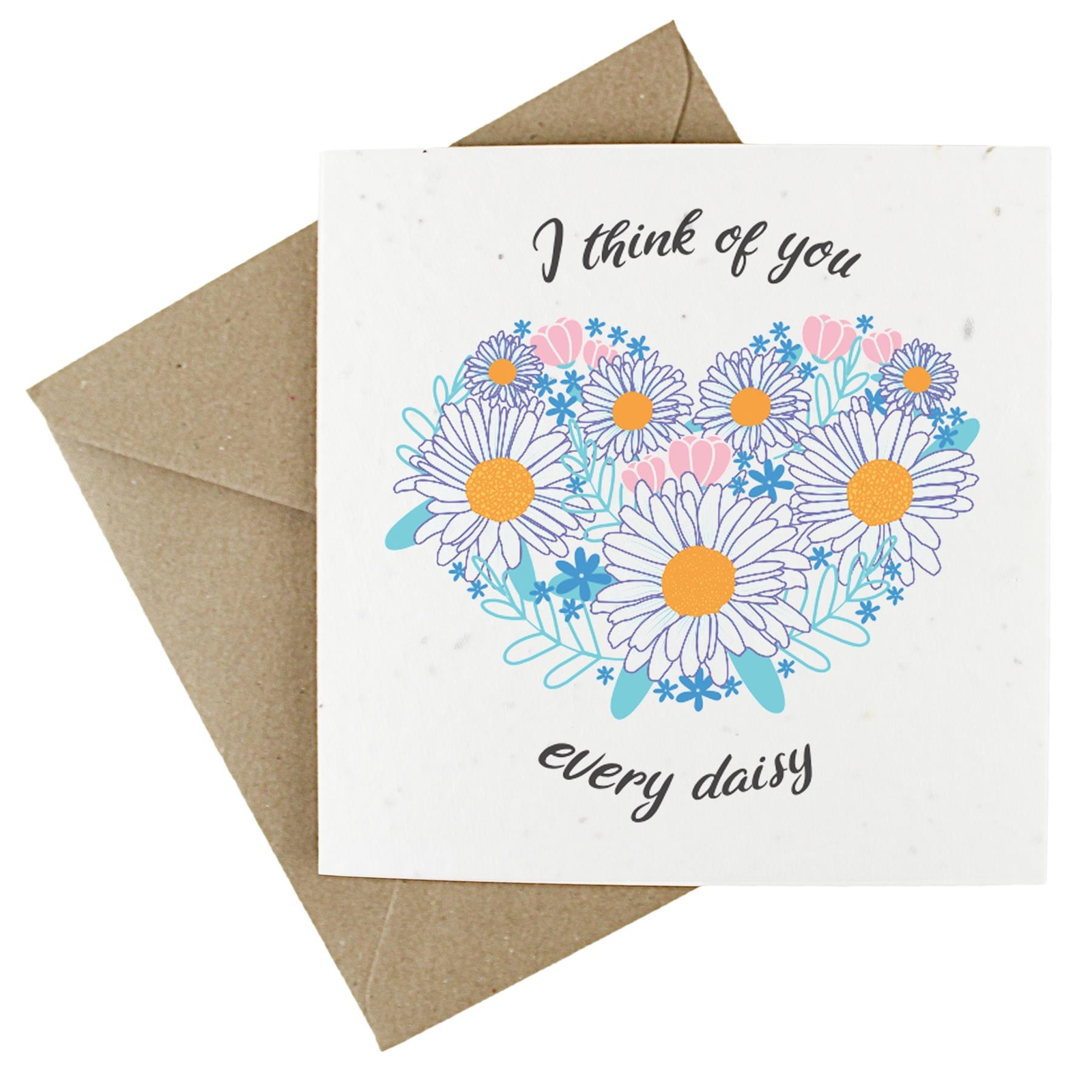 EasyEco Valentines Day I love you every Daisy Plantable Wildflower Card