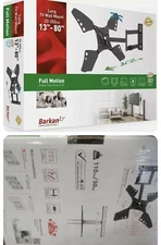 Barkan Long TV Wall Mount, 13 - 80 inch Full Motion Articulating - 4 Movement /