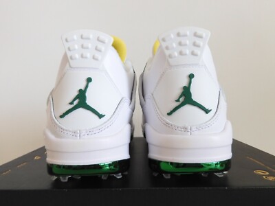 NIKE JORDAN IV 4 RETRO G NRG MASTERS WHITE-PINE GREEN-YELLOW SZ