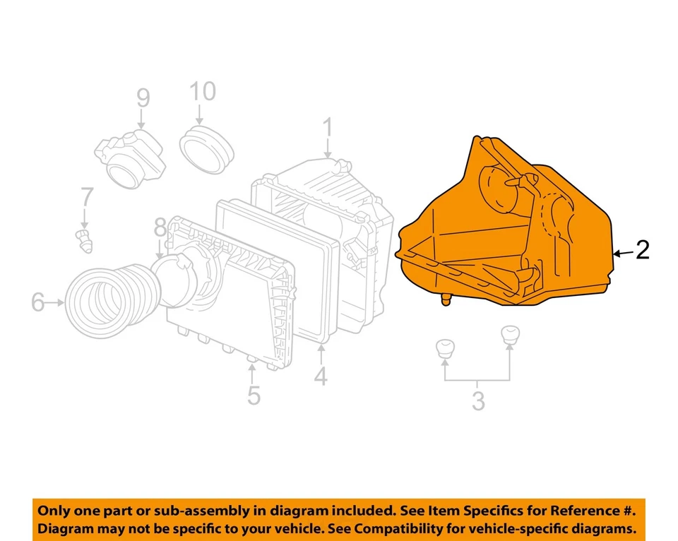Conjunto de filtro de aire usado se adapta a: Chevrolet Impala 2001 3,1 grado A Foto 3 de 4