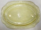 Federal Glass Amber Madrid Oval Serving Platter 11.5" x 8.5" Vintage Depression