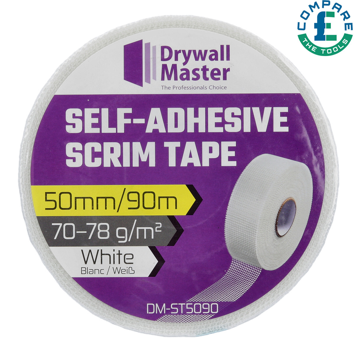 Scrim Tape 50mm x 90m High Strength Self-Adhesive Drywall Master