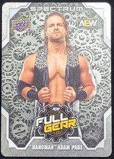 2021 UPPER DECK AEW SPECTRUM  HANGMAN ADAM PAGE  FULL GEAR SP METAL CARD