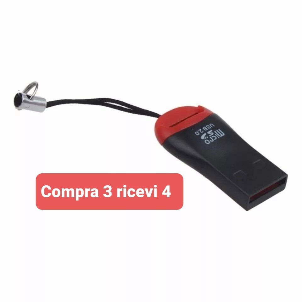Chiavetta Lettore MicroSD HC Lettore Schede Micro SD Memwah - Adattatore USB 2.0 Veloce Per Memory Stick Lettore Sd Card - Foto 4