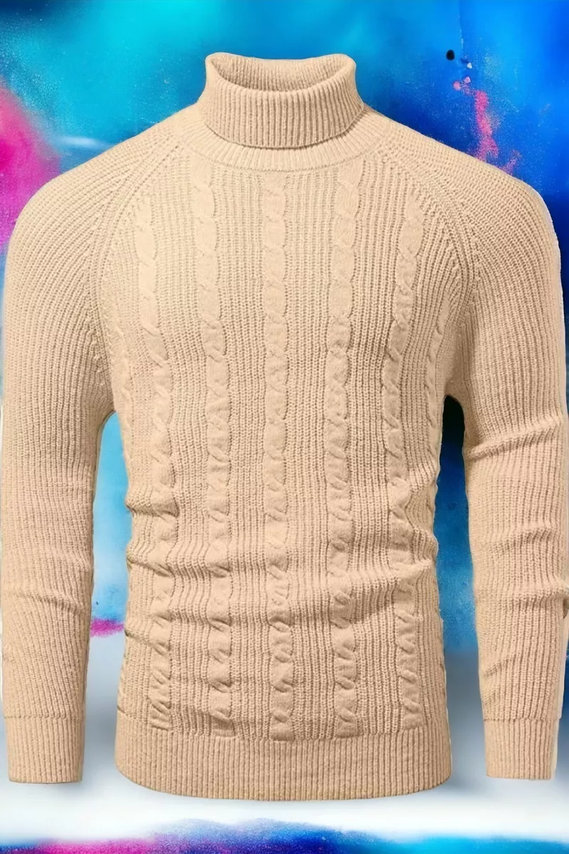 Mens cream clearance turtleneck