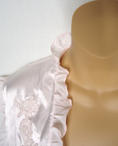 Intimo Donatella Babydoll Nightie Robe Set Small Pink Satin Lingerie Lace Sheer - Picture 6 of 10
