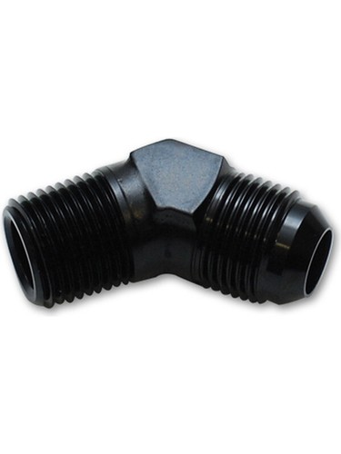 Fragola 482388-BL Black 45° Adapter Fitting - Size -8 X 1/2 MPT Automotive Plumbing Connector