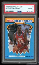 Akeem Olajuwon Card 1990-91 Fleer All-Stars #3 PSA 8