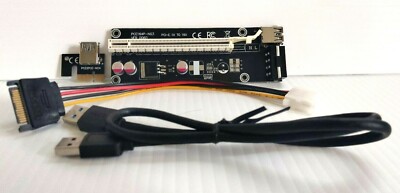 Powered 1x to 16x Gpu Riser for Cryptocurrency Mining (Black)