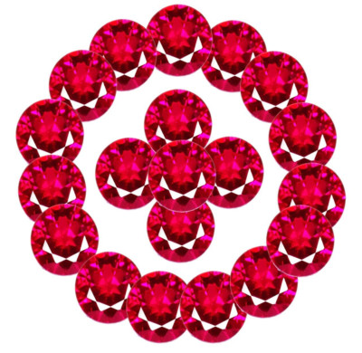 Natural Red Ruby 8 MM 20 Pcs Lot Loose Gemstone Certified Round Brilliant A252