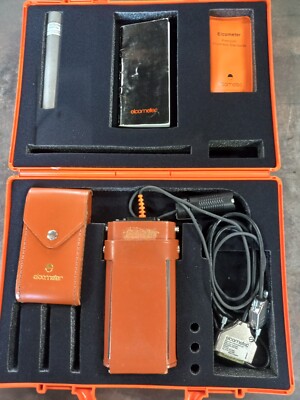 Elco Coating Meter 355 with N1 & F1 probe. Elco Precision thickness standards 
