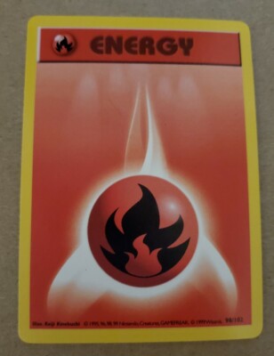 1995 Fire symbol Energy Pokemon Card | eBay