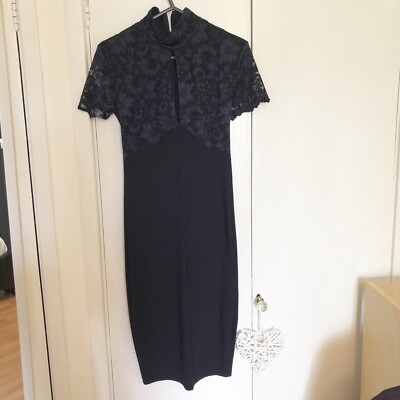 Amy Childs Navy Blue Dress With Lace Detail. Size 8 | eBay Amy Childs Navy Blue Dress With Lace Detail. Size 8 | eBay