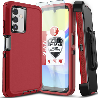 For Samsung Galaxy A03S 5G Case Phone Cover Shockproof Heavy Duty +Temperd Glass