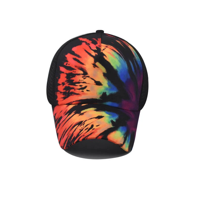 Women Ponycap Messy High Bun Ponytail Adjustable Mesh Trucker Baseball Cap Hat - Image 4 of 4