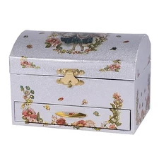 Flower Ballerina Jewelry Music Box, Plays "Swan Lake", by Broadway Gifts