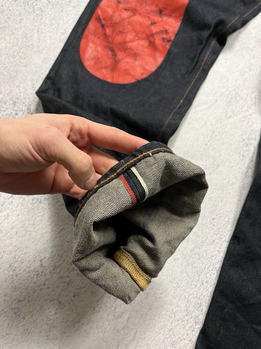 Evisu Jeans No.3 Lot 0001 Daicock Big Logo Red Japan Denim Evisu Jeans No.3 Lot 0001 Daicock Big Logo Red Japan Denim