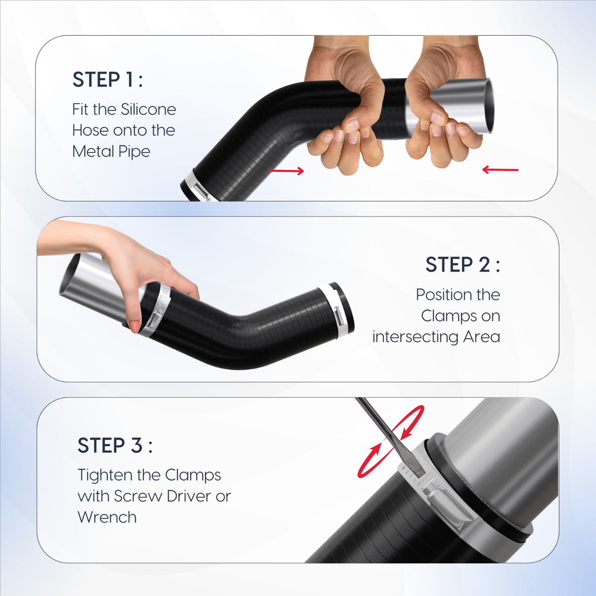 Endure 45° Elbow Silicone Hose – 2" ID (51mm) 4-Ply, 102mm Legs, 200 PSI, For Intake & Turbo Piping (Black)