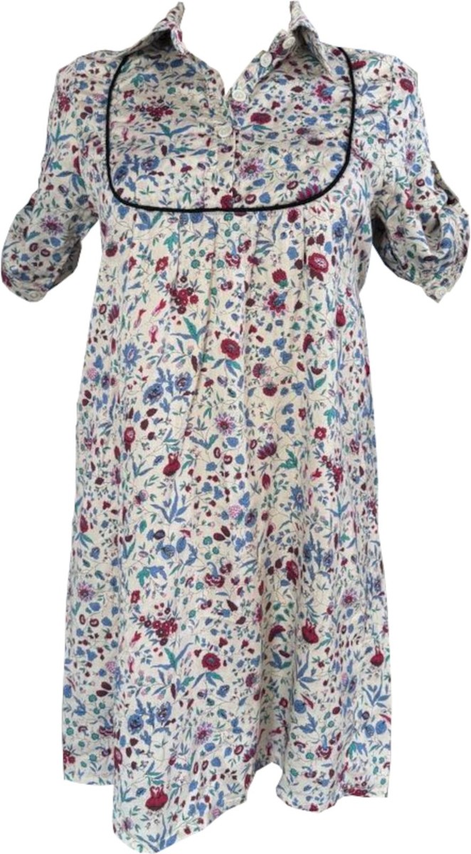 Robe beige à imprimé floral SOULEIADO