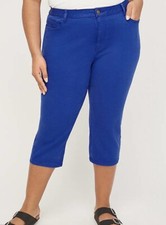 Catherines The Universal Jean Capri Blue Plus Size 26W NWT