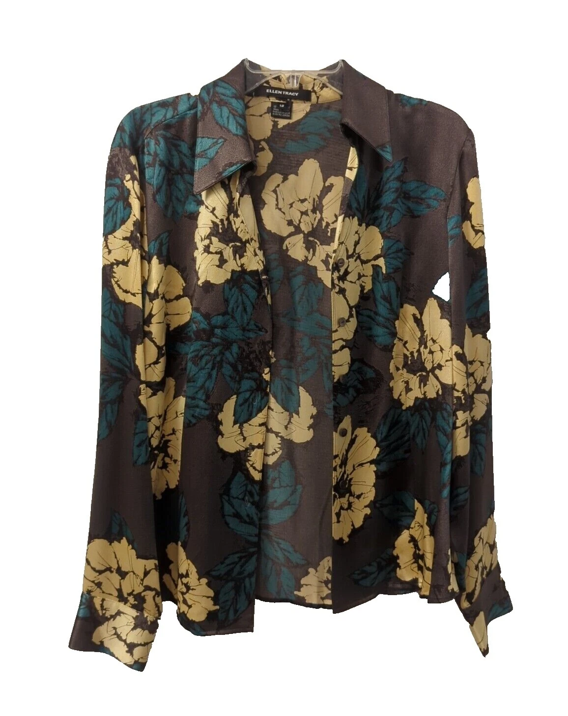 Top de flores de seda Ellen Tracy para Mujeres