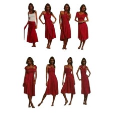Elan Orange Convertible Wrap Maxi Dress S/P Made in USA