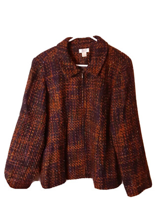 Christopher Banks XL Brown Lightweight Coat Zip Up