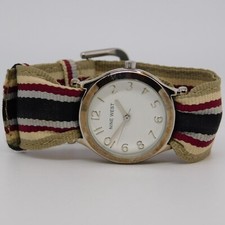 NINE WEST 9W/1804 Nylon Band Quartz Analog Women's Watch New Battery