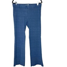 Betabrand Two Pocket Dress Yoga Pant Boot Cut Blue Plaid XL Petite