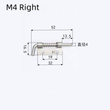 6Pcs M4 Spring Loaded Latch Pin, 304 Stainless Steel Right-Handed Door Hinge