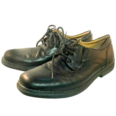 Geox Respira Womens Black Leather Lace Up Oxfords 8 EUR 39 J24D1M Italian Shoes