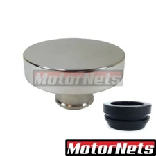 Polish Aluminum Smooth Push-In on Oil Cap Valve Cover Chevy Ford Mopar SBC BBC