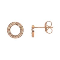 Ixxxi Ohrstecker Circle Stone Rosé - 10 Mm